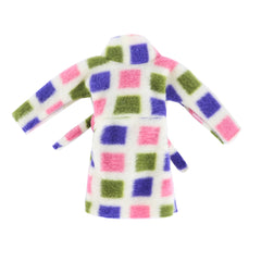 E-TING Santa Clothing Bathrobe Christmas Accessories for elf Doll (Pink Green Purple Plaid Bathrobe) - E-TING