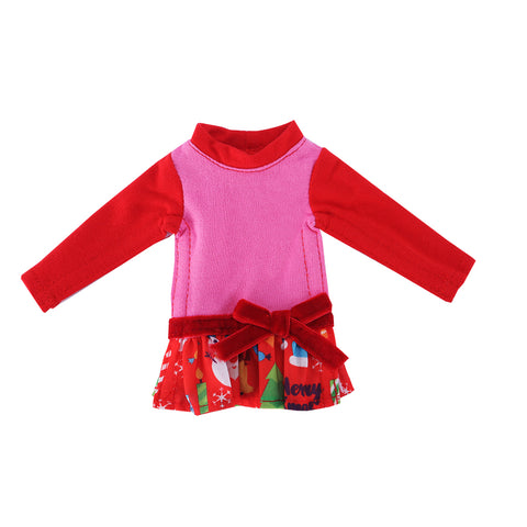 E-TING Santa Clothing Pajamas PJs Nightgown for elf Doll Christmas Accessories (Pink Nightdress) - E-TING