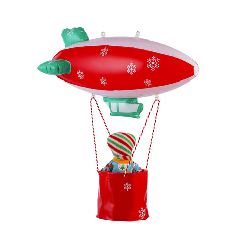 E-TING Santa Clothing Accessories Inflatable Fire Balloon Ship Flying Boat for elf Doll Christmas Decoration（Doll is not Included)