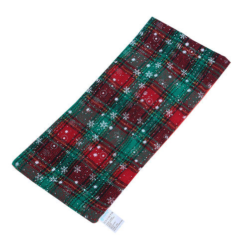 E-TING Sleeping Bag Christmas Accessory for Doll（Red-Green Plaid with Snowflakes） - E-TING