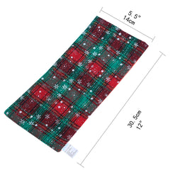 E-TING Sleeping Bag Christmas Accessory for Doll（Red-Green Plaid with Snowflakes） - E-TING