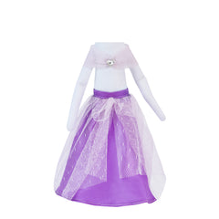 E-TING Santa Clothes Pink Tulle Skirt Purple Gala Shawl Gown for elf Doll Christmas Accessories