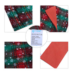E-TING Sleeping Bag Christmas Accessory for Doll（Red-Green Plaid with Snowflakes） - E-TING