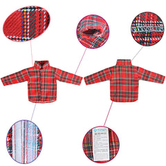 E-TING Santa Clothing Christmas Accessories for elf Doll (Long Sleeved T-Shirt) - E-TING