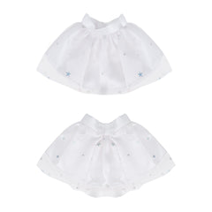 E-TING 3 Pcs Santa Clothing Dress for elf Doll Christmas Accessories (White Skirt + Green Polka Dot Skirt + Red-White Striped Skirt) - E-TING