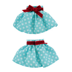 E-TING 3 Pcs Santa Clothing Dress for elf Doll Christmas Accessories (White Skirt + Green Polka Dot Skirt + Red-White Striped Skirt) - E-TING
