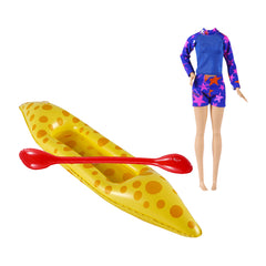 E-TING Beach Bikini Swimsuit Mermaid Dress Outfits with Toy Boat Ship Kayak Accessories for 11.5-inches Girl Doll - E-TING