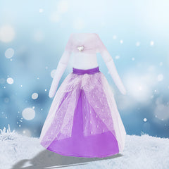 E-TING Santa Clothes Pink Tulle Skirt Purple Gala Shawl Gown for elf Doll Christmas Accessories