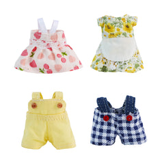 E-TING Family Set Sweet Mother-Daughter and Cool Father-Son Family Dress Up Set for 3-Inch and 2.25-inch Figure Town Series