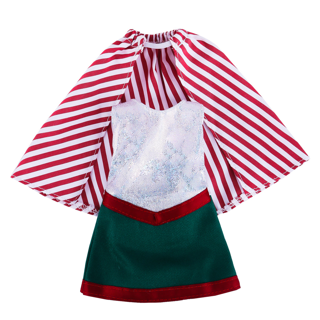 E-TING Santa Clothing Dress Super Girl Cape and Uniform Halloween Cosplay Costume for elf Doll - E-TING