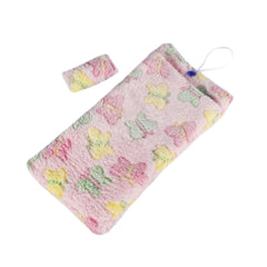 E-TING Handmade Fluff Sleeping Bag for Girl Doll Bedroom Accessories (Pink butterfly) - E-TING