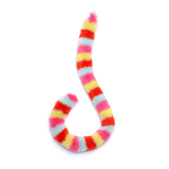 E-TING Sexy Cat Tail Long Fur Neko Anime Cosplay Party Costume Lady Girls Gift（New Rainbow）) - E-TING