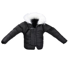 E-TING Santa Clothing Black Down Coat Christmas Accessories for elf Doll - E-TING
