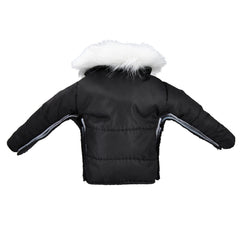 E-TING Santa Clothing Black Down Coat Christmas Accessories for elf Doll - E-TING