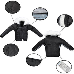 E-TING Santa Clothing Black Down Coat Christmas Accessories for elf Doll - E-TING