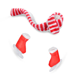 E-TING Santa Clothing Scarf + Ski Shoes  Christmas Accessories for elf Doll - E-TING