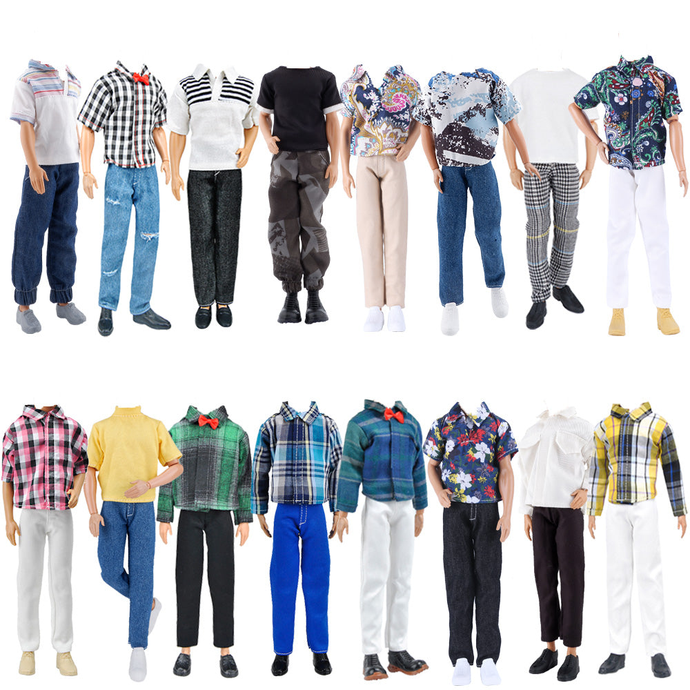 Fashion 1/6 Ken Doll Denim Jumpsuit + T-Shirt Casual Wear 11.5 Men Doll  Clothes