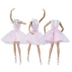 E-TING 11.5 Inch Chiffon Doll Clothes Ballet Outfits Dance Dress Tutu Skirt Compatible with 11.5 Inch Girl Dolls - E-TING