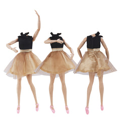 E-TING 11.5 Inch Chiffon Doll Clothes Ballet Outfits Dance Dress Tutu Skirt Compatible with 11.5 Inch Girl Dolls - E-TING