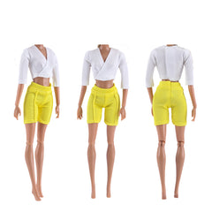 E-TING 3 Sets Handmade Yoga Clothes Gym Running Fitness Sportswear for 11.5inches Girl Doll - E-TING
