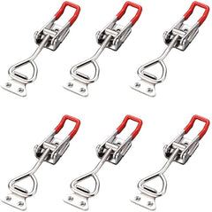 E-TING 6-Pack 4001 330Lbs Holding Capacity Adjustable Toggle Latch Clamp Smoker Latch Clamps 150Kg Quick Release Pull Latch Toggle Clamp for Various Tool Box - E-TING