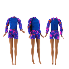 E-TING 10Pcs =5 Sets Beach Bikini Swimsuit Bathing Doll Clothes One-Piece Swimwear with 5 Pairs Shoes for 11.5 Inch Girl Dolls (J) - E-TING