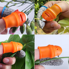E-TING 12 Pcs Gardening Silicone Thumb Knife Harvesting Tool Finger Plant Fruit Picking Knives Separator Garden Tool - E-TING
