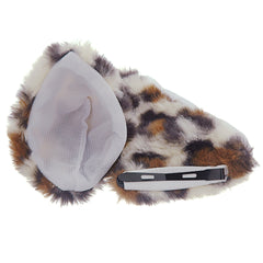 E-TING Cat Fox Fur Ears Hair Clip with Headband Hairband Anime Party Costume Cosplay Accessories (Cute Leopard) - E-TING