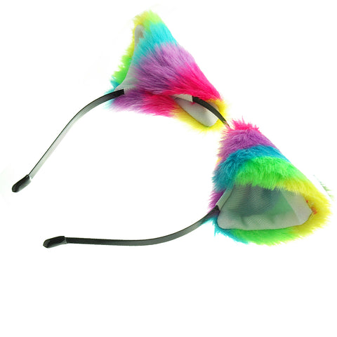 E-TING Cat Fox Long Fur Ears Anime Cosplay Headband Hairband Halloween Cosplay Party Costume - E-TING