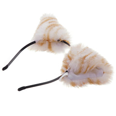 E-TING Cat Fox Long Fur Ears Anime Cosplay Headband Hairband Halloween Cosplay Party Costume - E-TING