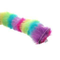 E-TING Cat Tail Long Fur Neko Anime Cosplay Party Costume Lady Girls (Rainbow Tail) - E-TING