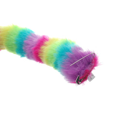 E-TING Cat Tail Long Fur Neko Anime Cosplay Party Costume Lady Girls (Rainbow Tail) - E-TING