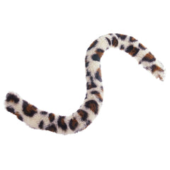 E-TING Cat Fox Long Fur Ears Headband Anime Party Costume 15 Different Colors (Cute Leopard Tail) - E-TING