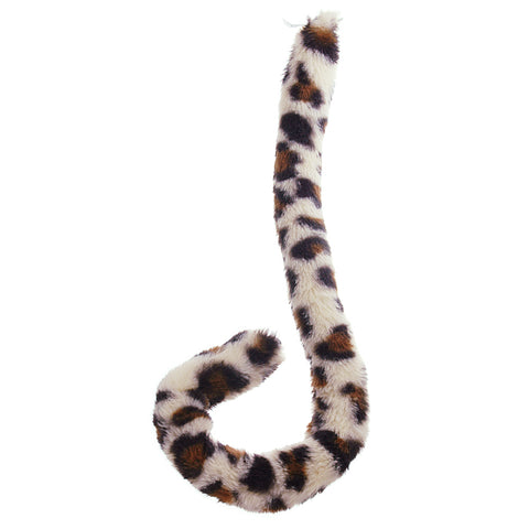 E-TING Cat Fox Long Fur Ears Headband Anime Party Costume 15 Different Colors (Cute Leopard Tail) - E-TING
