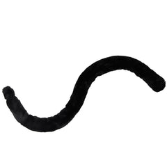 E-TING Sexy Cat Tail Long Fur Neko Anime Cosplay Party Costume Lady Girls Gift(Black tail) - E-TING