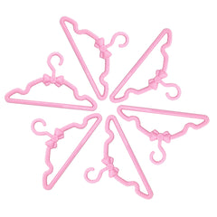 E-TING 60 Pcs Plastic Mixed Little Hangers for 11.5-12 inch Girl Doll Dress Clothes Gown Doll Clothes Accessories - E-TING
