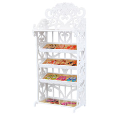 E-TING Doll Shoes Rack Shoes Shelf Accessory with 20 Pairs High Heel Shoes Boots for Girl Doll Playset Accessories - E-TING