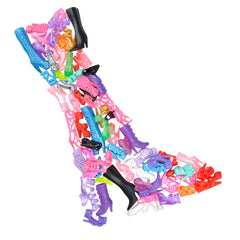 E-TING Doll Shoes Rack Shoes Shelf Accessory with 20 Pairs High Heel Shoes Boots for Girl Doll Playset Accessories - E-TING