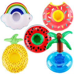 E-TING Swim Ring Summer Fun Swimming Pool Float Raft Lilo Lifebuoy for Girl Dolls，Pool Party and Kids Bath Toys Inflatable Drink Holders - E-TING
