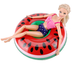 E-TING Swim Ring Summer Fun Swimming Pool Float Raft Lilo Lifebuoy for Girl Dolls，Pool Party and Kids Bath Toys Inflatable Drink Holders - E-TING